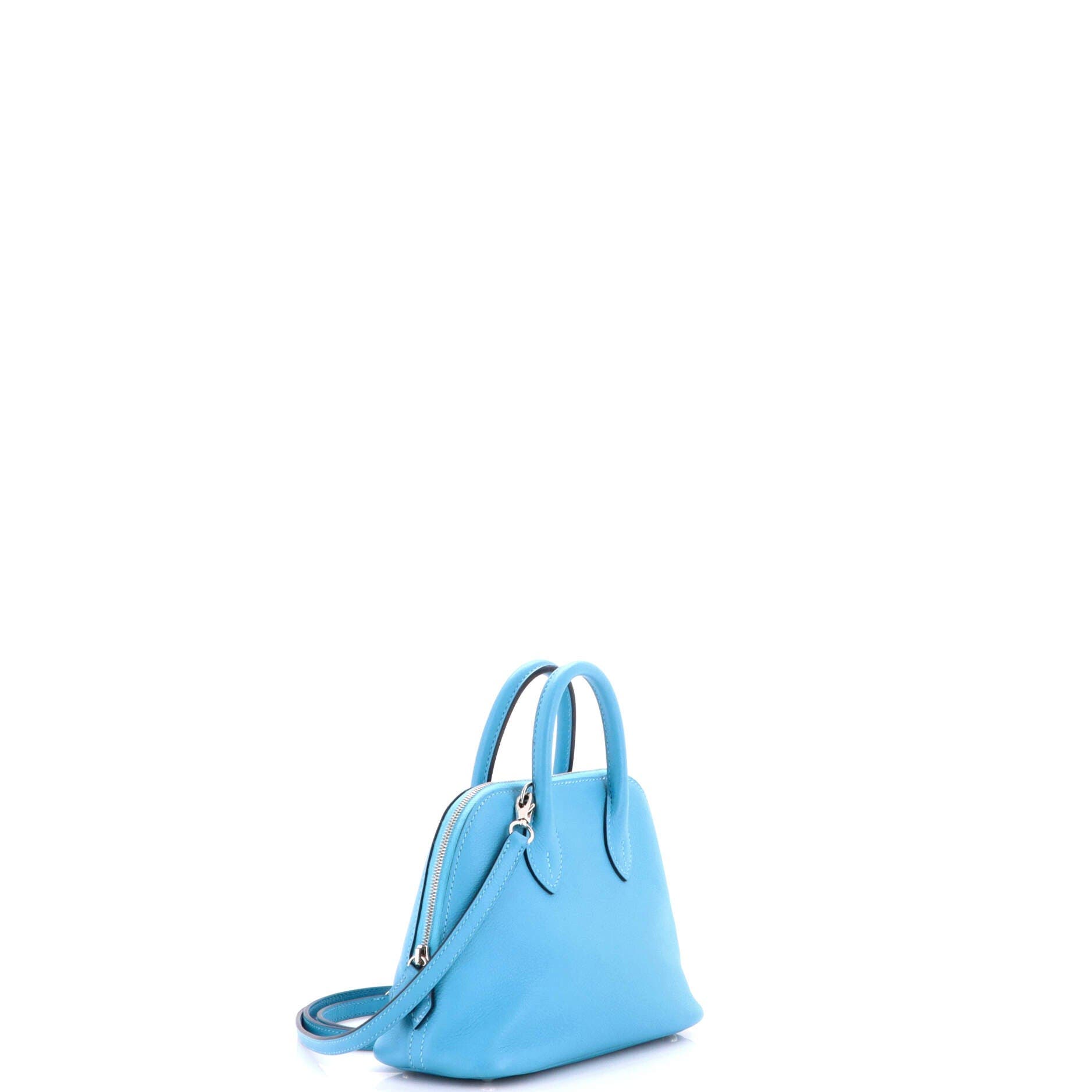 Pre-Owned Hermes Bolide 1923 Bag Evercolor Mini, Alternate, color, Bleu Du Nord