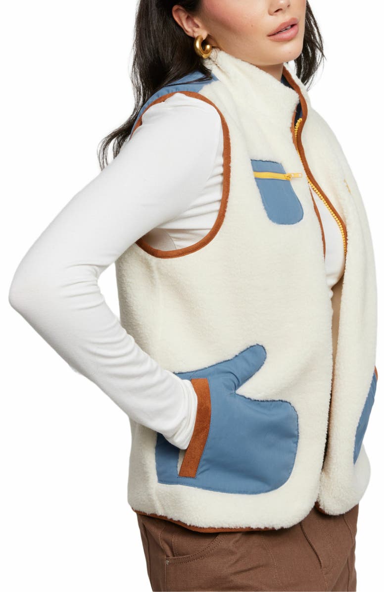 Samii Ryan Smiley Mitten Vest, Alternate, color, Natural