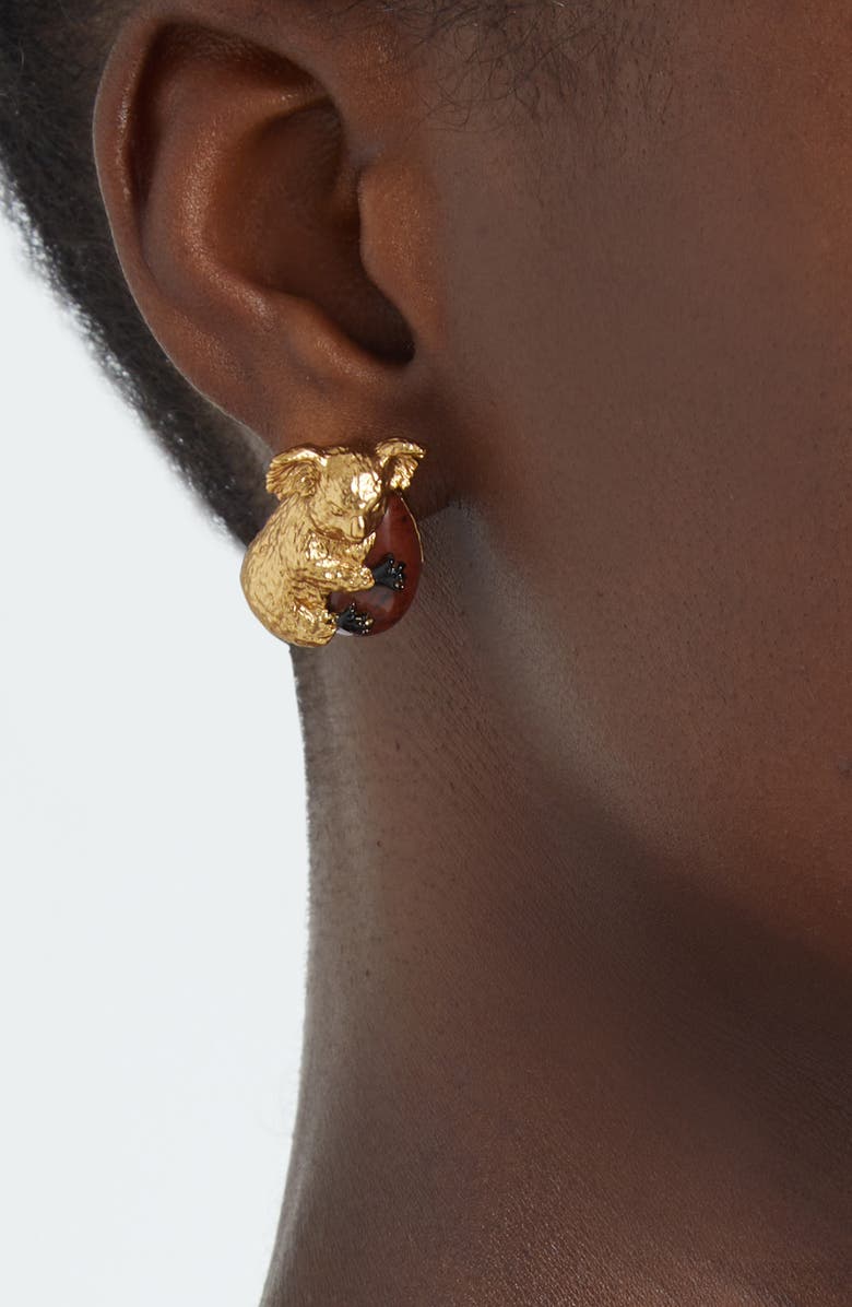 Zimmermann Mira Single Chain Koala Ear Cuff, Alternate, color, Gold/ Multi