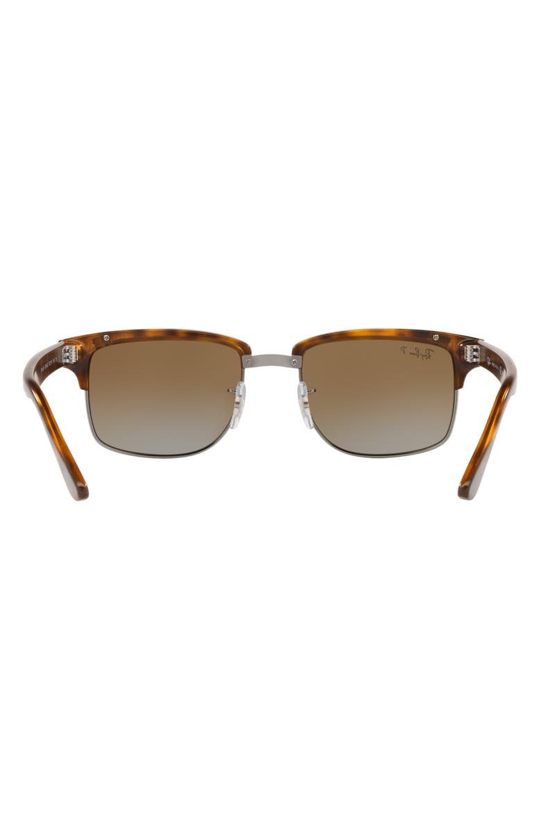 Ray-Ban 52mm Polarized Square Clubmaster Sunglasses, Alternate, color,