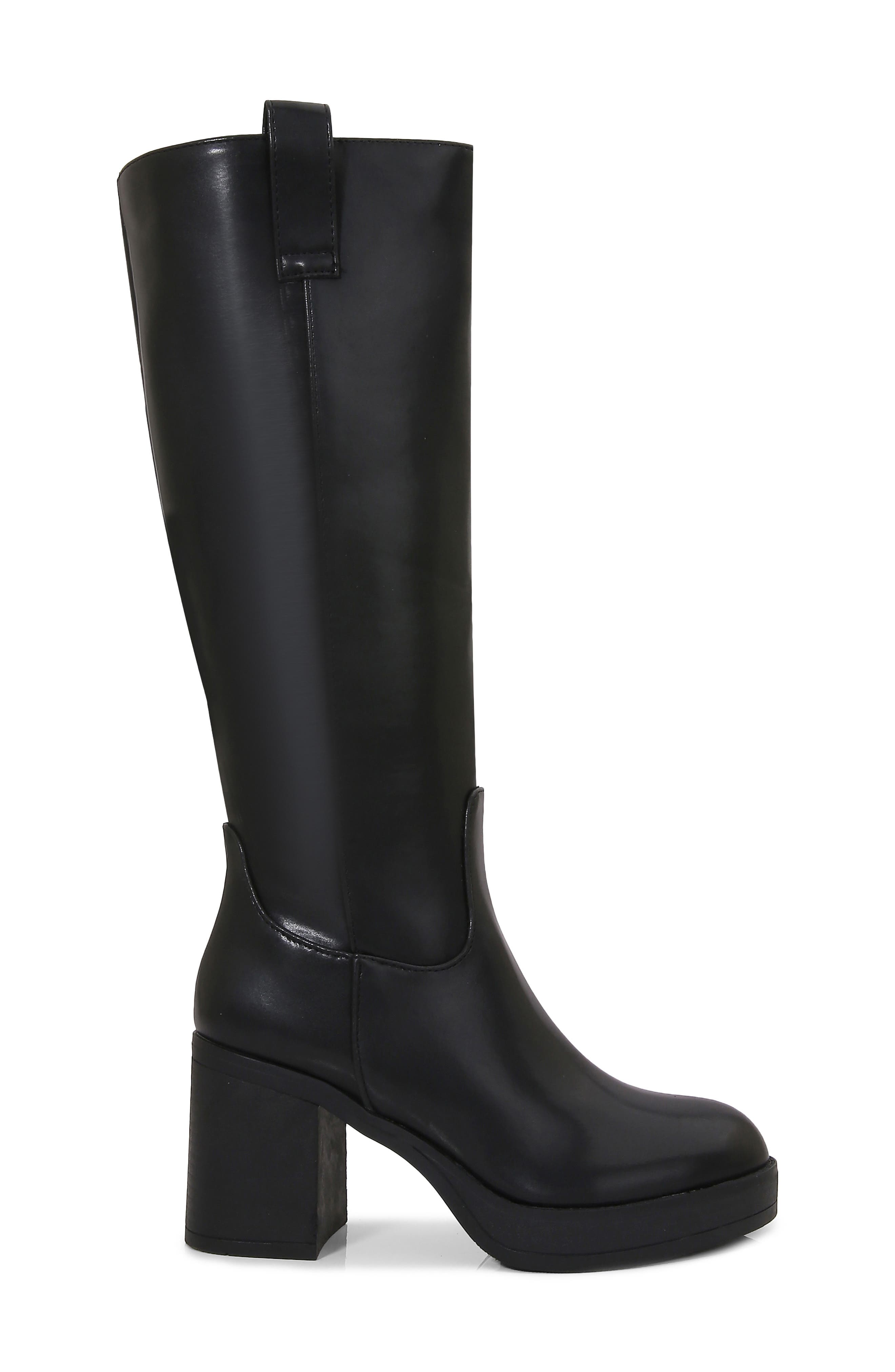 Knee High Block Heel Boot, Alternate, color, BLACK