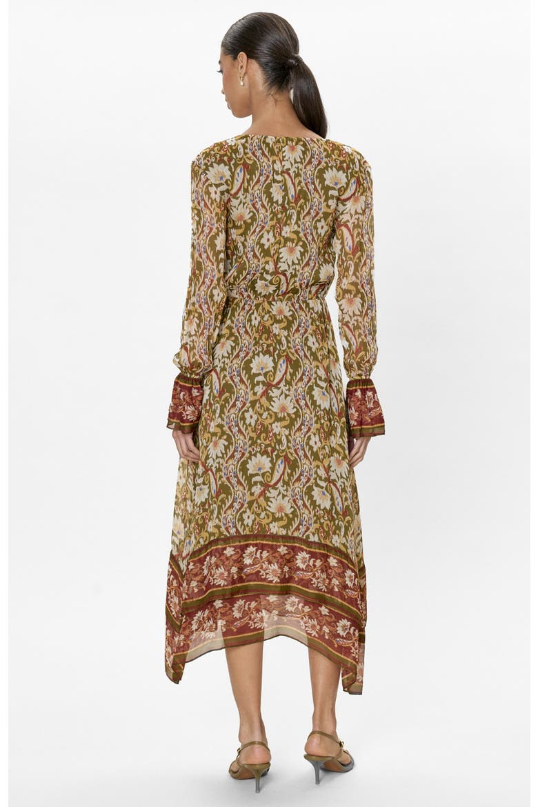 Isha Long  Sleeve Dress, Alternate, color, Pesto Combo