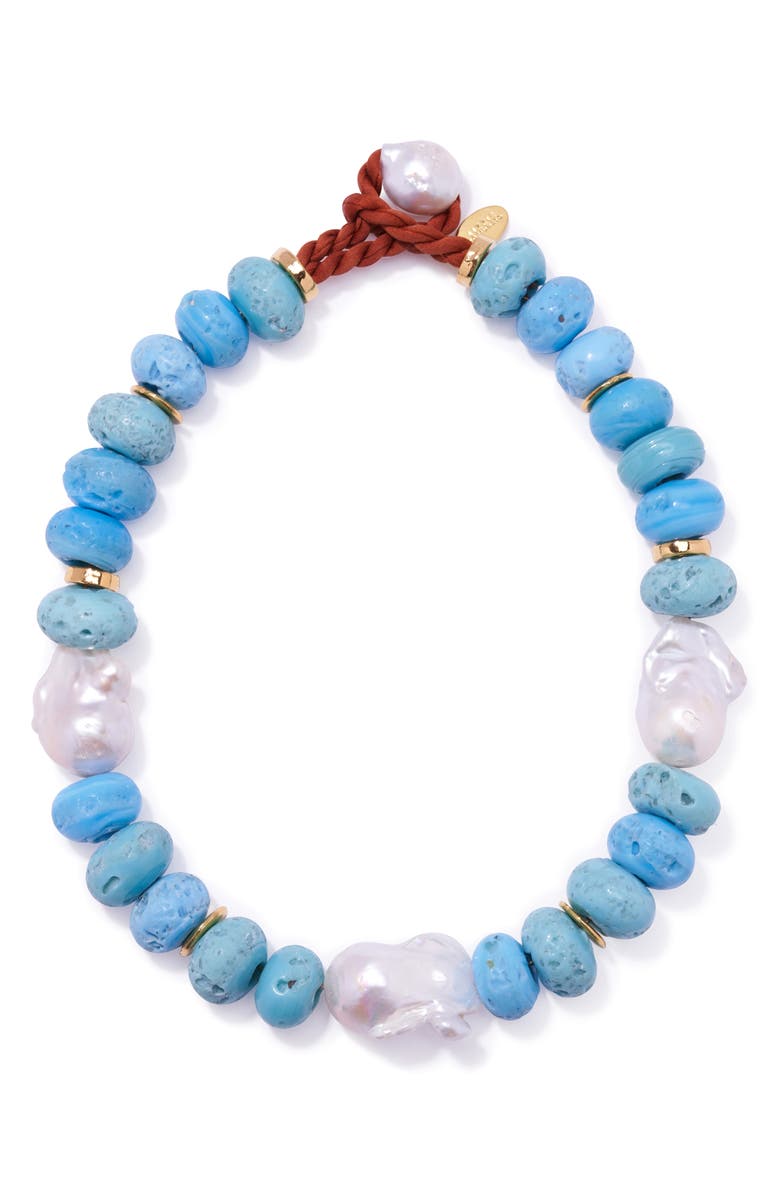 Lizzie Fortunato Cloud Forest Beaded Collar Necklace, Main, color,