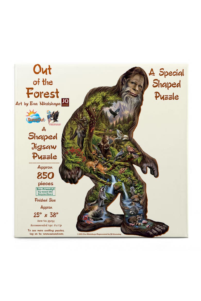 Out of the Forest 850 piece Jigsaw Puzzle for Adults Special Shape, Alternate, color, Multicolor