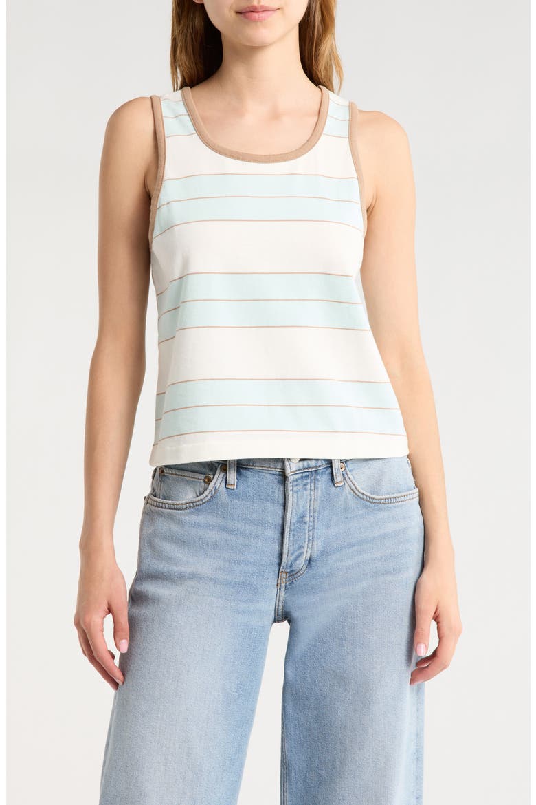 Bama Stripe Cotton Tank, Main, color, LIGHT MINT
