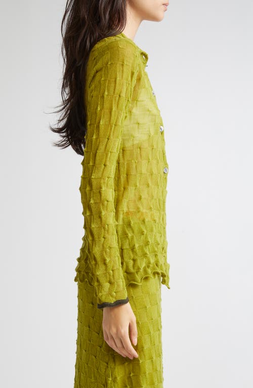 Yanyan Borlor Wool Cardigan In Green