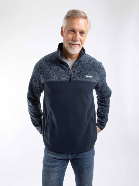 Gilbert 1/4 Zip Printed Microfleece
