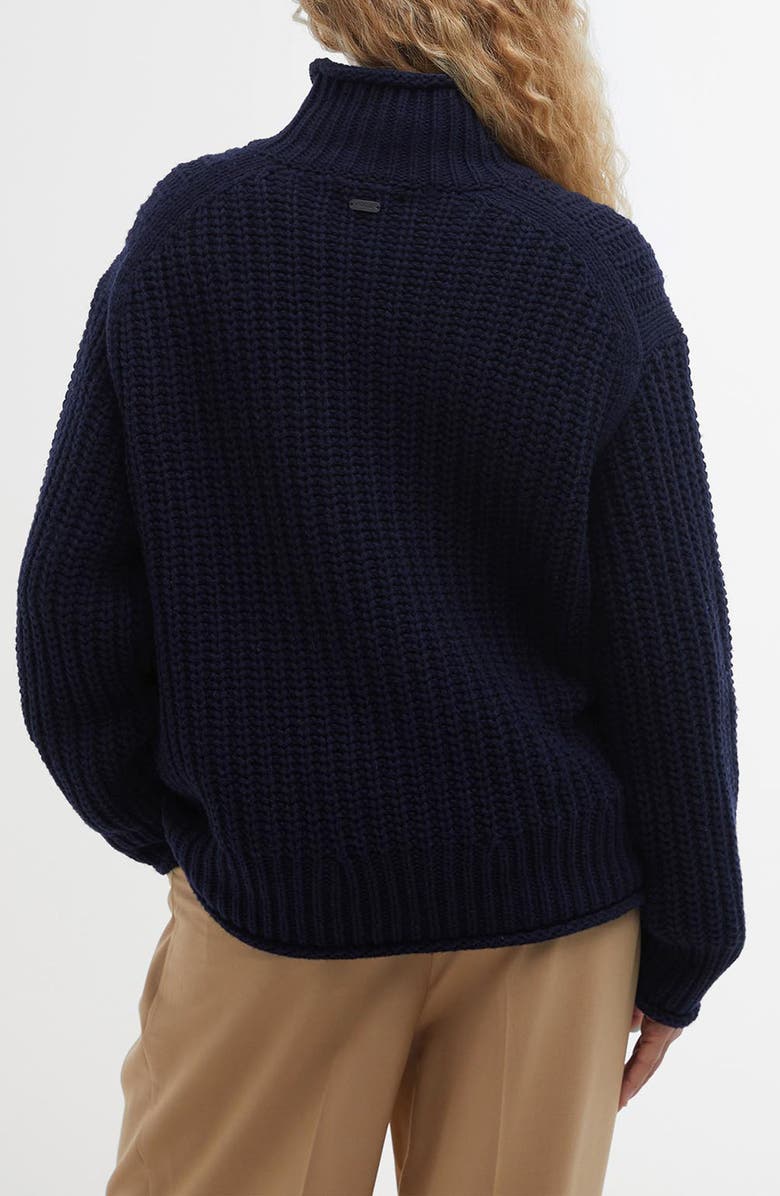 Barbour Rockcliffe Cotton & Wool Blend Sweater, Alternate, color, Navy