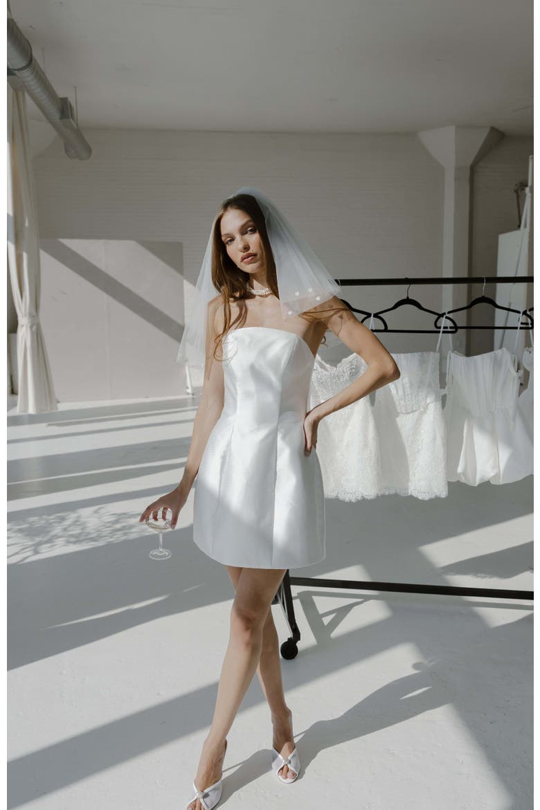 Bianca Mini Dress, Alternate, color, Ivory