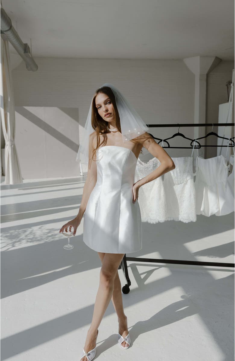 Untamed Petals Bianca Mini Dress, Alternate, color, Ivory