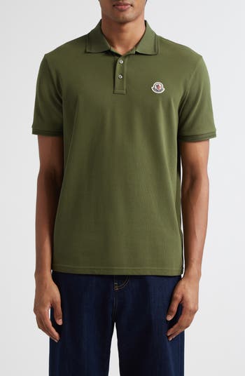 Moncler Logo Patch Cotton Piqué Polo | Nordstrom