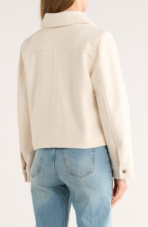 Lucky Brand Missy Zip Up Crop Jacket In Neutral