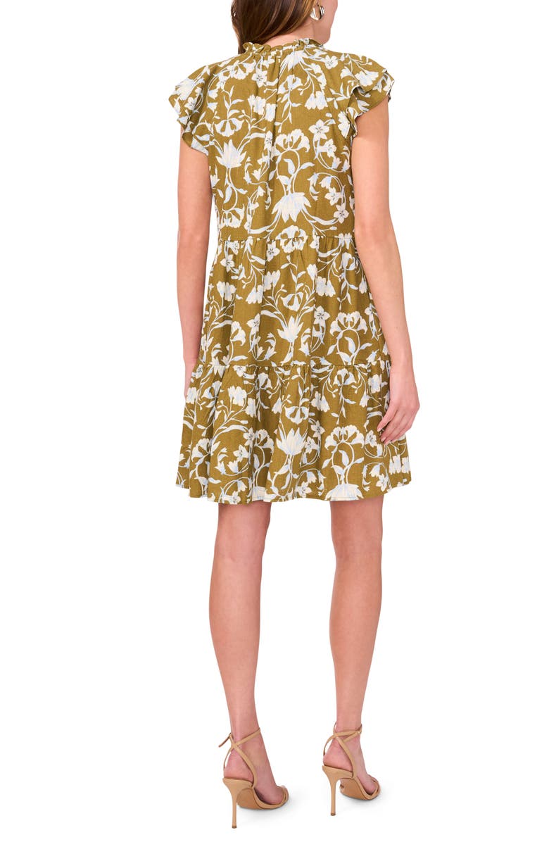 Halogen<sup>®</sup> Floral Flutter Sleeve Minidress, Alternate, color,