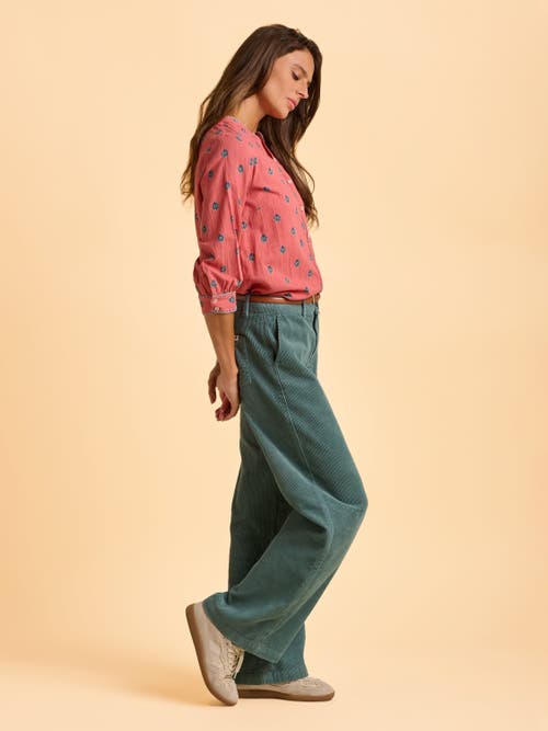 Brakeburn Sara 3/4 Sleeve Round Neck Shirt In Pink