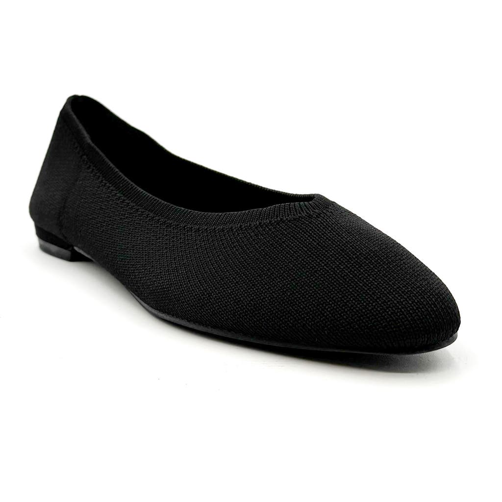 Chelsea Crew Flight Knit Flat In Black Knit