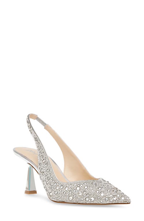 Betsey Johnson Clark Slingback Pointed Toe Pump in Silver  product