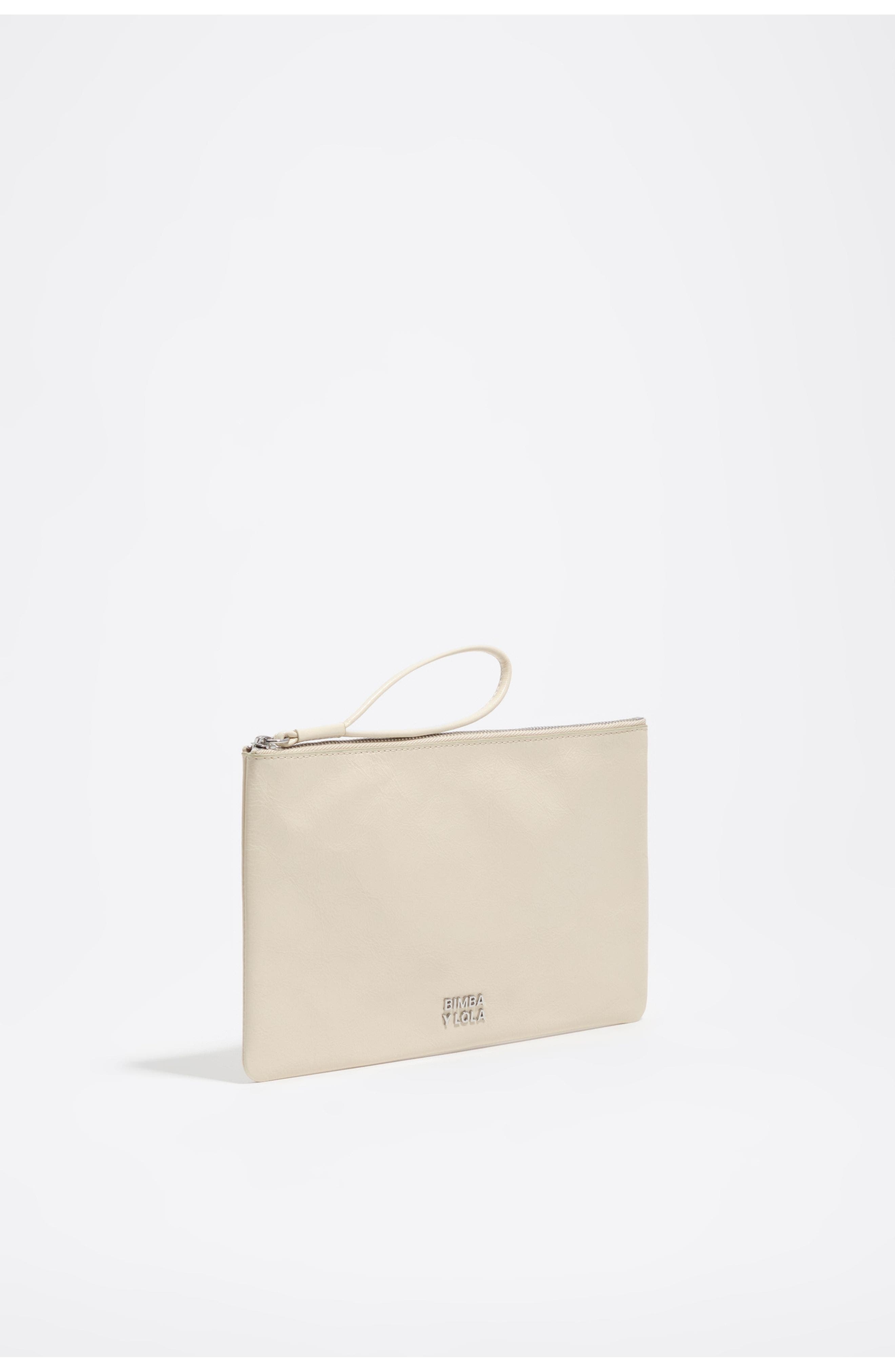 Bimba y Lola Medium Leather Zip Clutch, Main, color, 