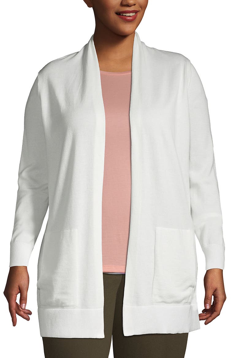 Long Sleeve Open Long Cardigan Sweater, Main, color, Ivory
