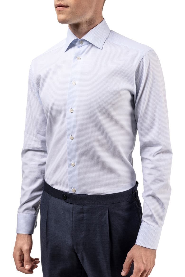 Contemporary Fit Textured Dress Shirt, Main, color, BLUE