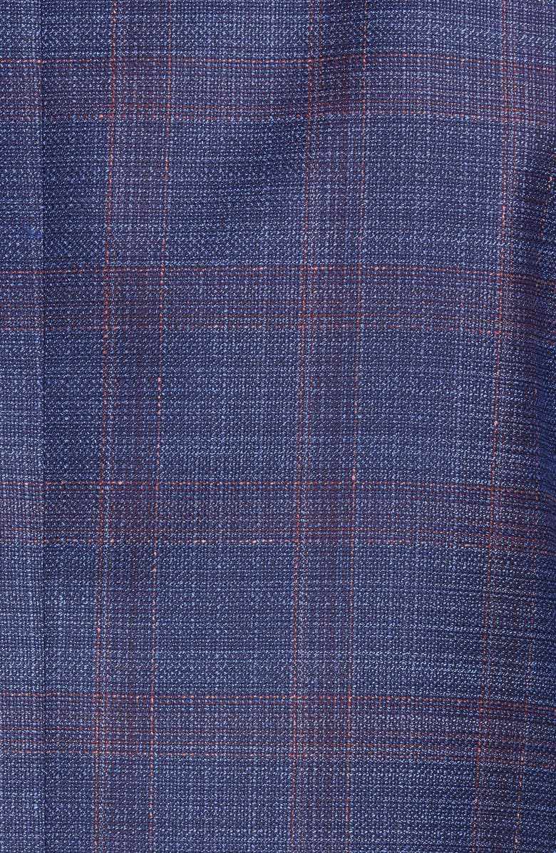Canali Kei Classic Fit Windowpane Plaid Wool Sport Coat, Alternate, color,