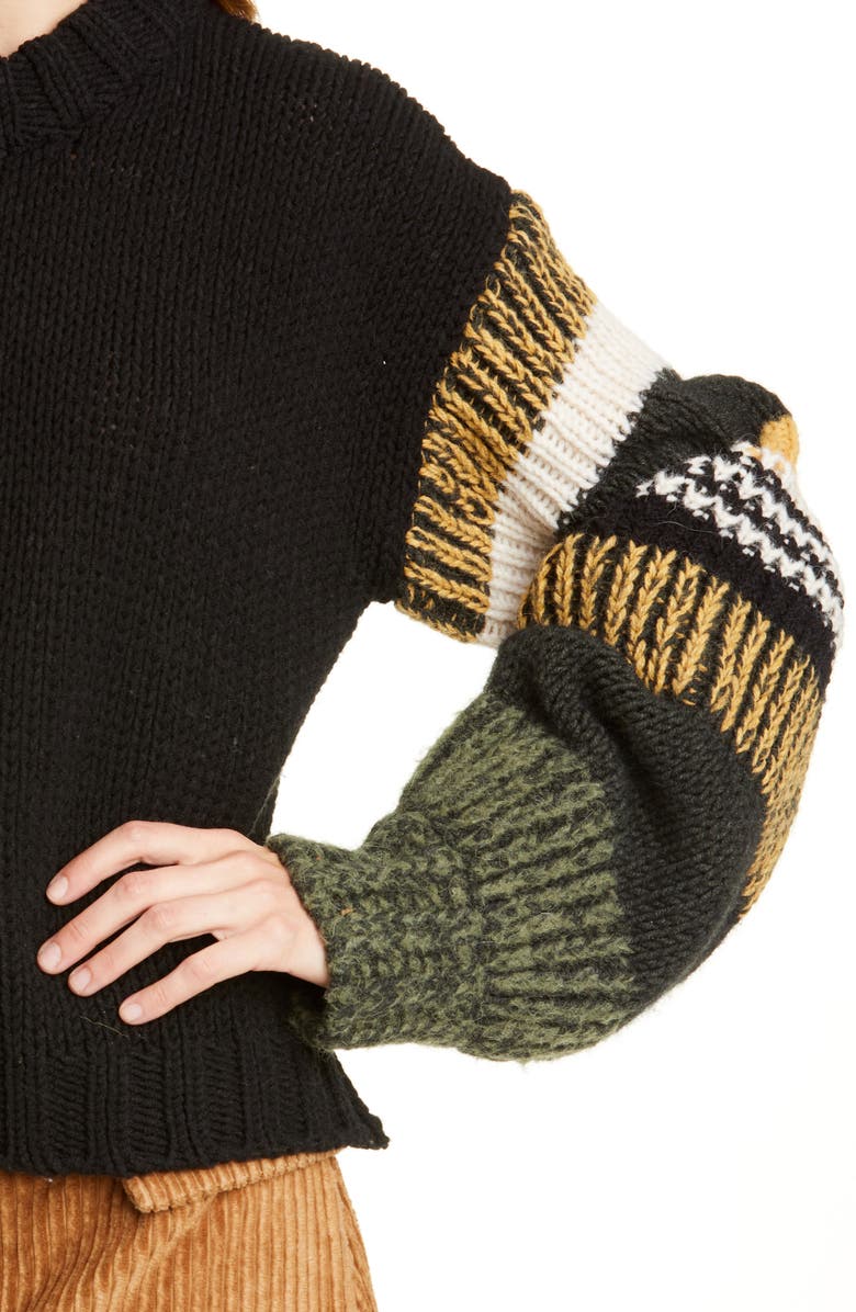 Baum und Pferdgarten Claudine Stripe Sleeve Sweater, Alternate, color, 