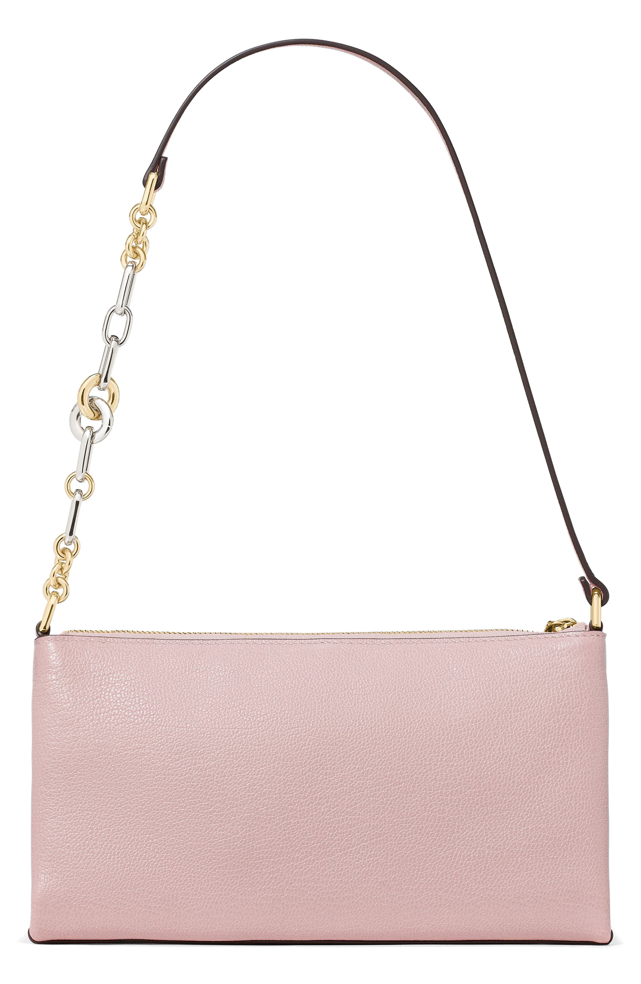 Fling Goat Embossed Leather Pouch, Alternate, color, SMOKEY PETAL