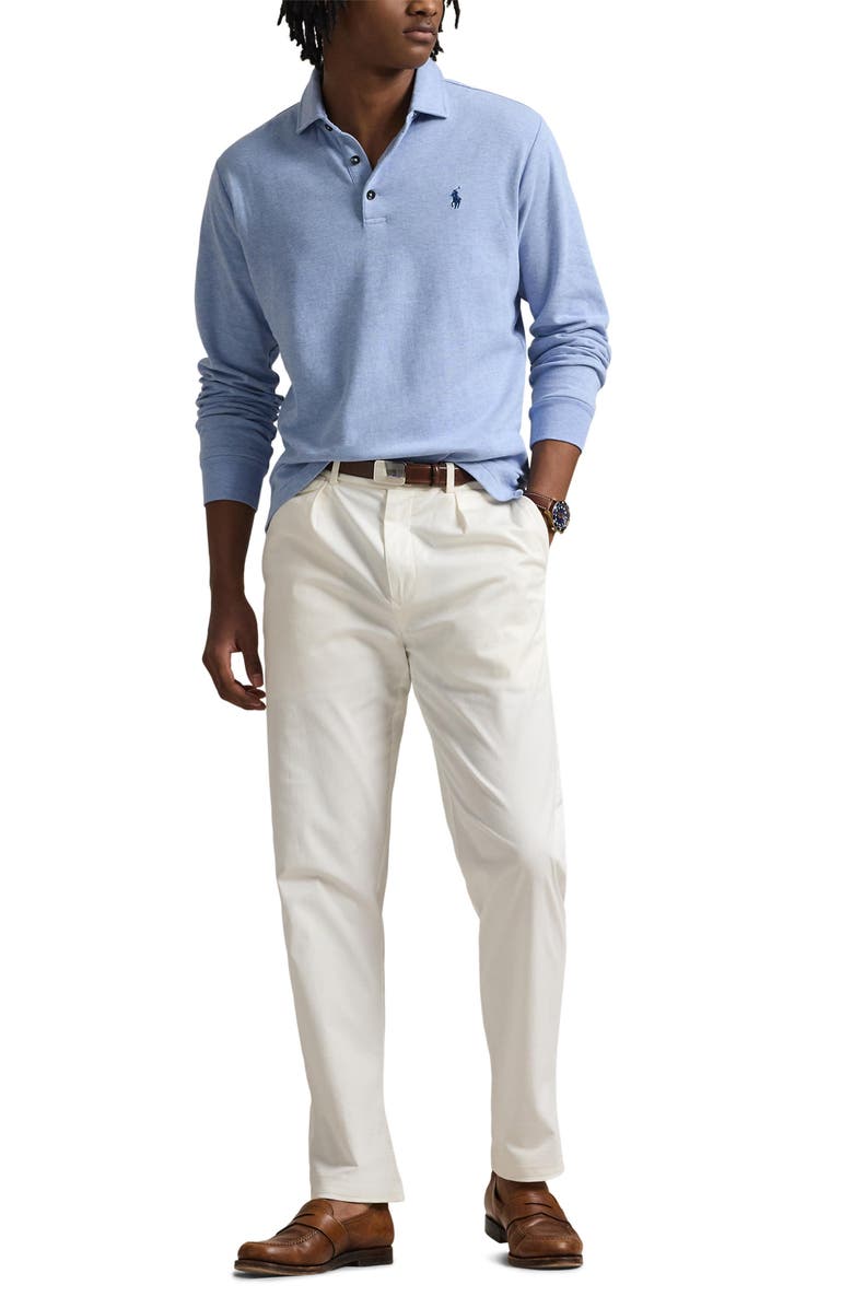 Polo Ralph Lauren Luxury Long Sleeve Jersey Polo, Alternate, color, 
