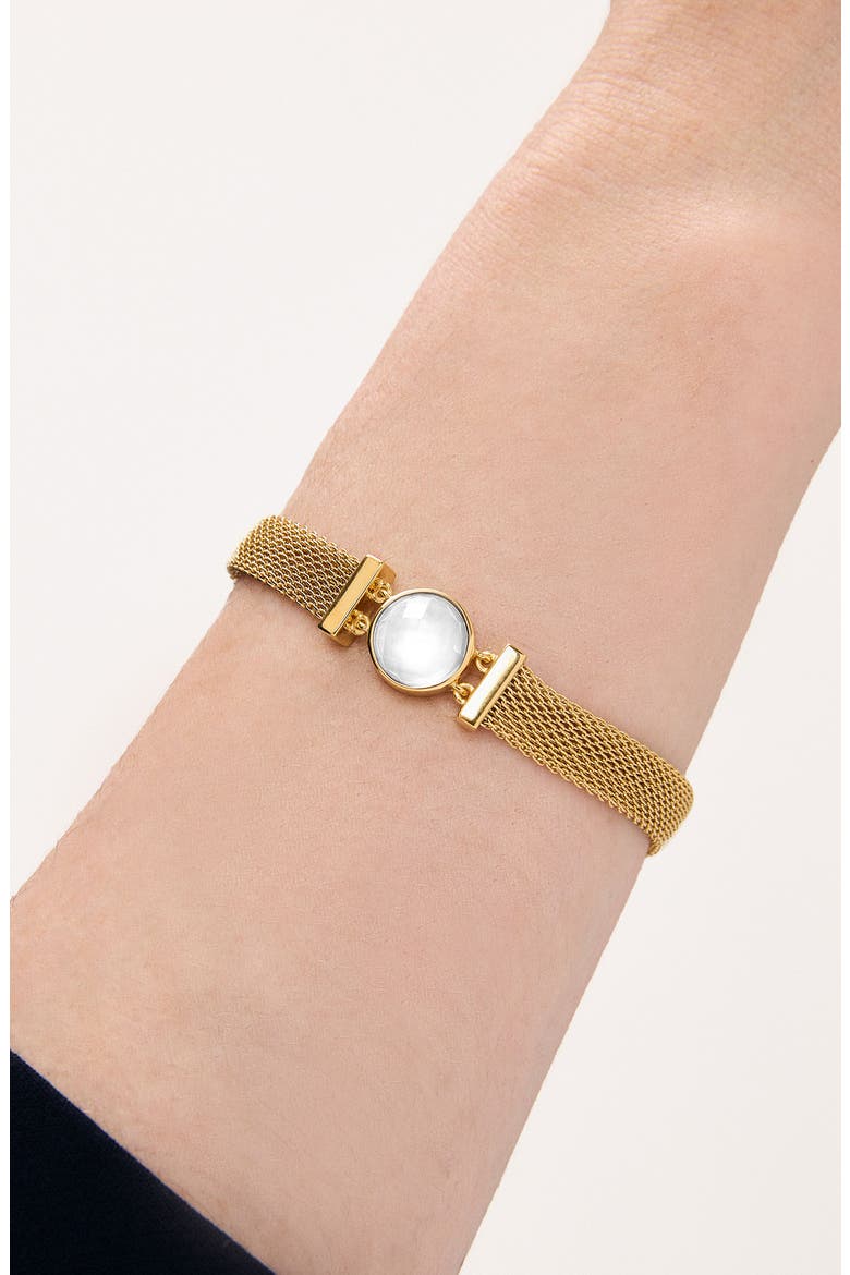 Galleria Chain Bracelet, Alternate, color, IRIDESCENT PEARL/ GOLD