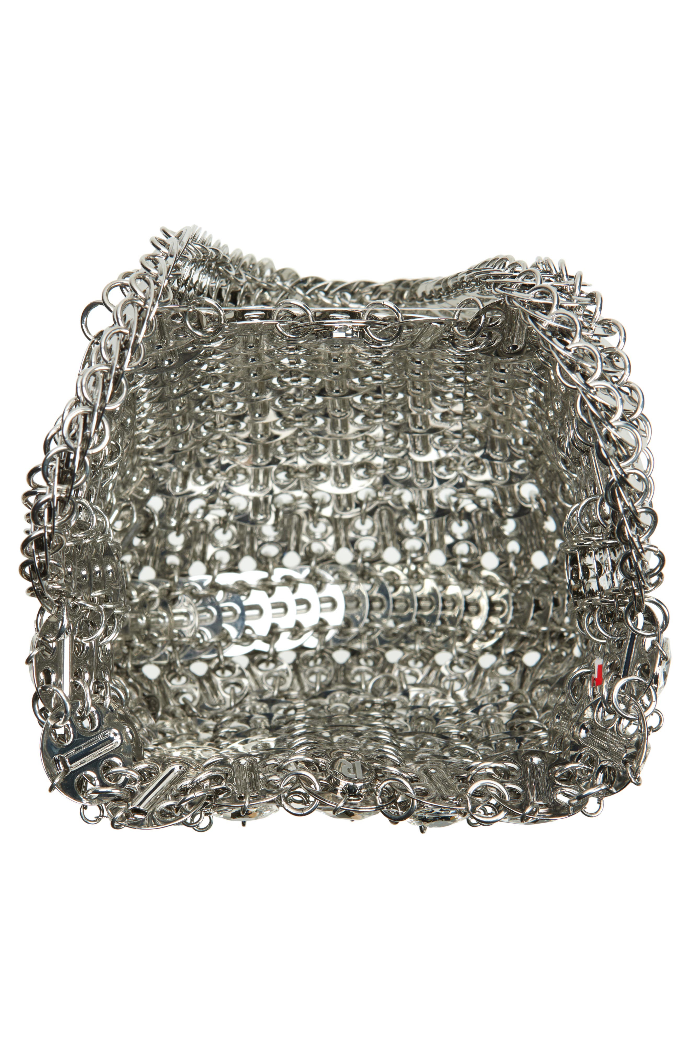 Rabanne Sac à Main Crystal Shoulder Bag, Alternate, color, Silver