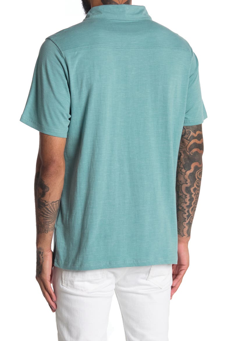 Awave Heathered Polo Shirt, Alternate, color, ISLAND PARADISE