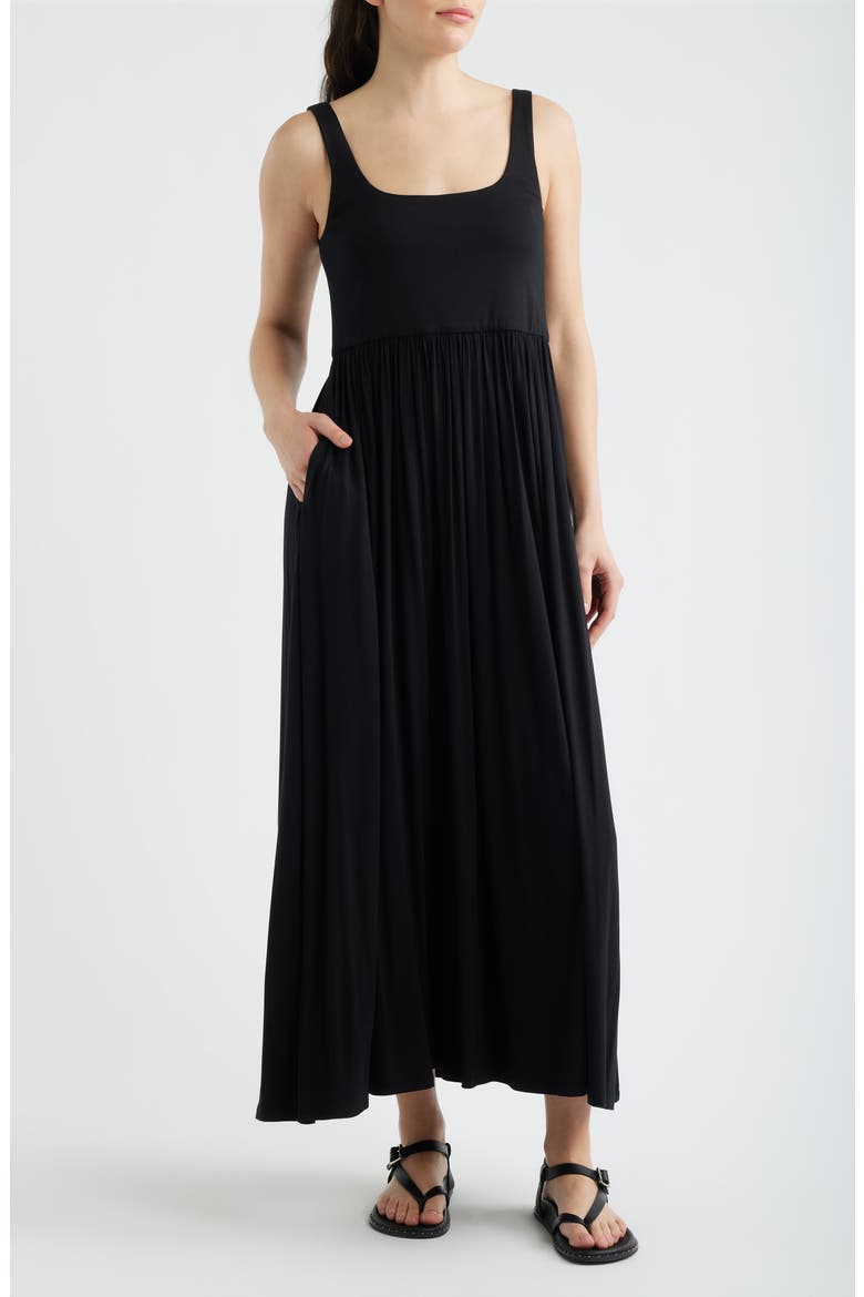 Marinelle Sleeveless Maxi Dress, Main, color, NOIR
