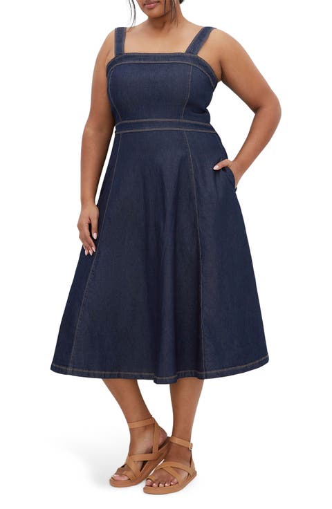 Averie Fit & Flare Midi Dress (Plus)