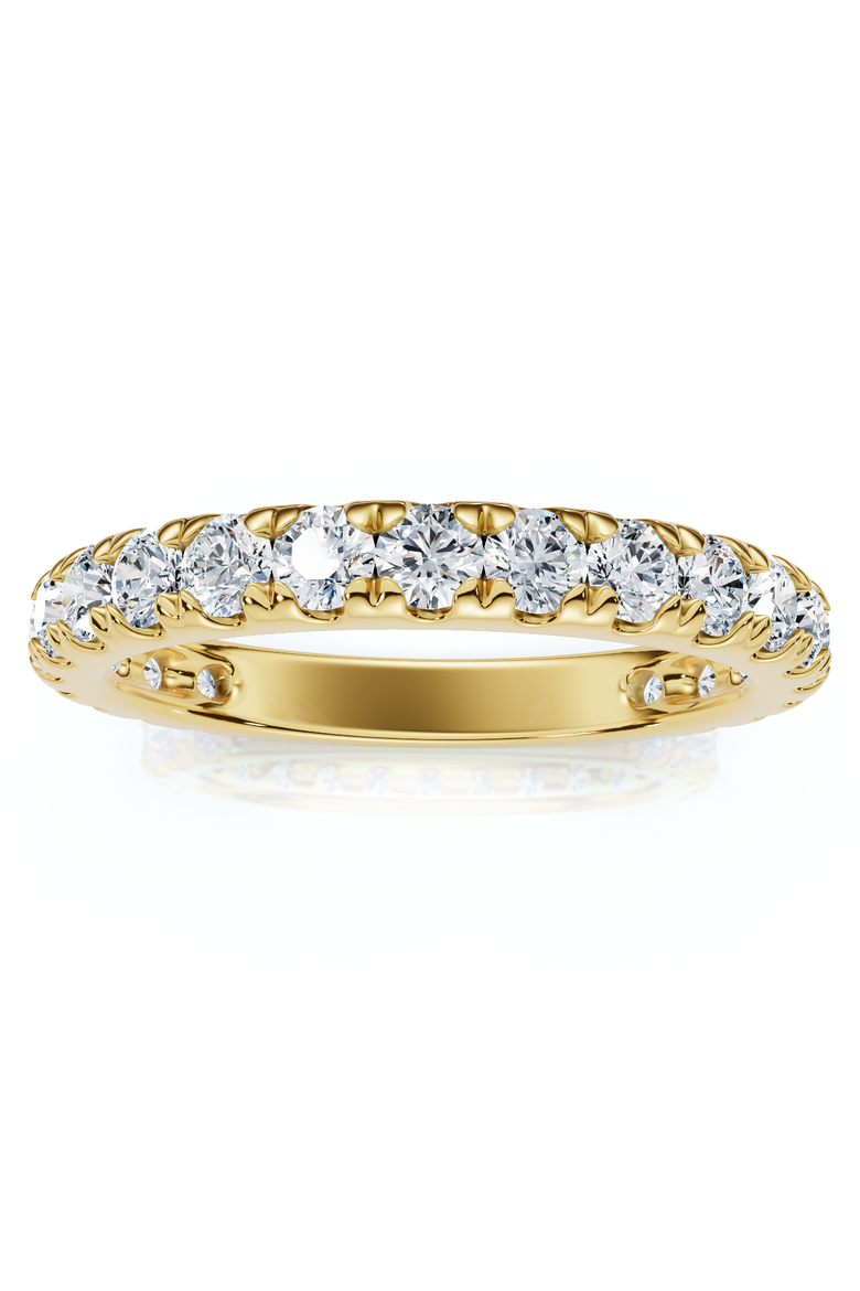 .84Ct Women's Diamond 3/4 Eternity Wedding Ring 14k Gold Lab Grown, Alternate, color, 14k Yellow Gold