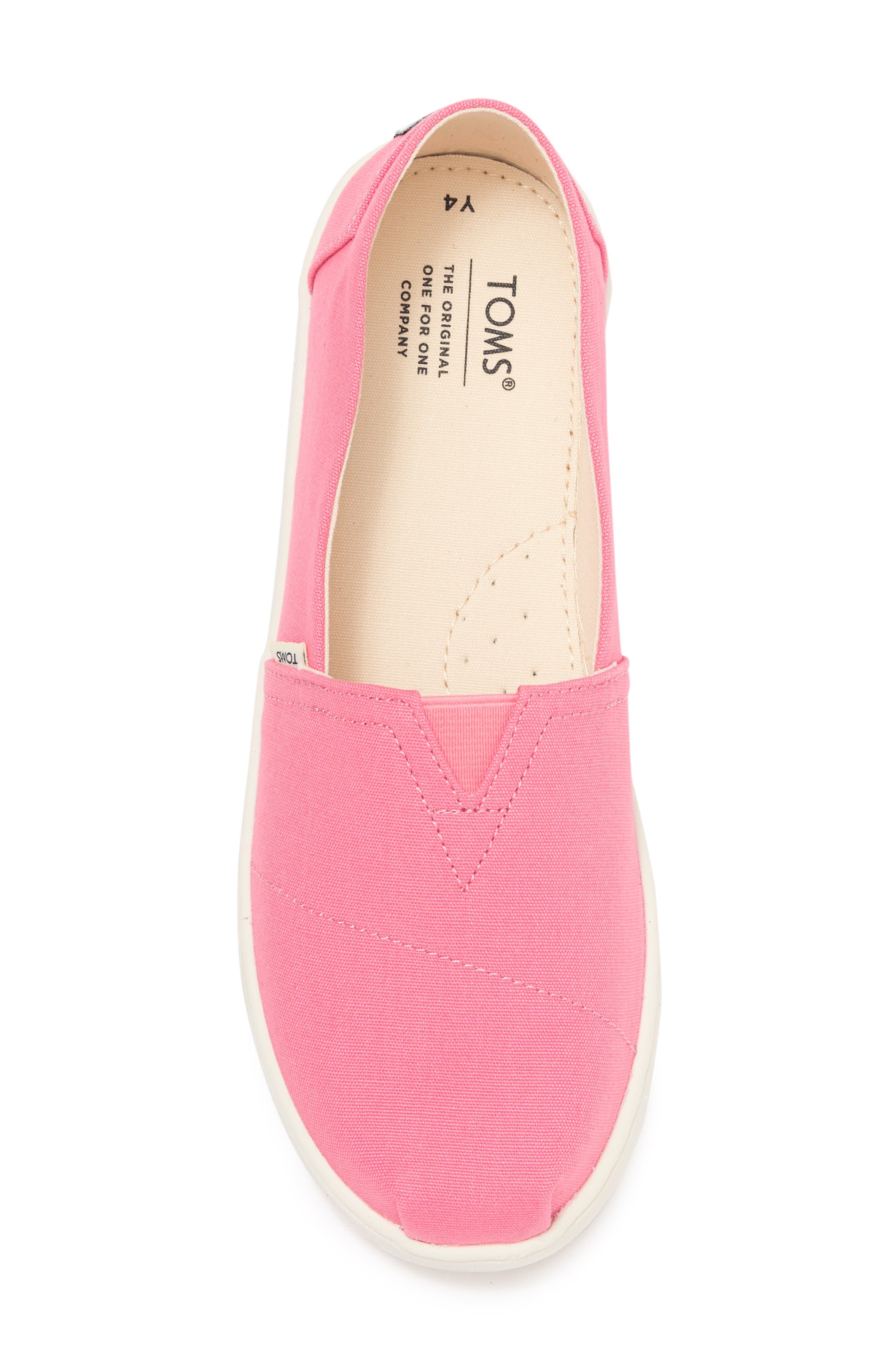 TOMS Belmont Slip-On Canvas Sneaker, Alternate, color, Bubblegum Pink Canvas