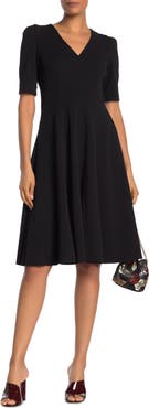 Donna Morgan V-Neck Stretch Crepe Dress