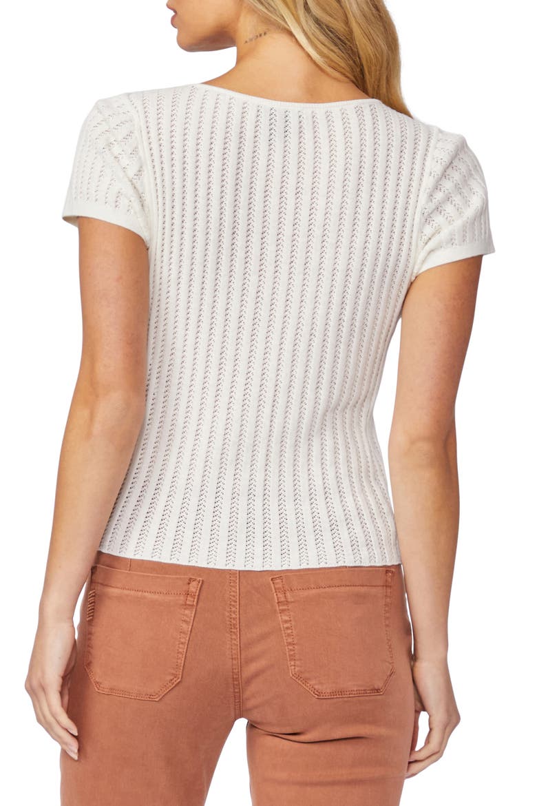 Anthy Open Stitch Knit Top, Alternate, color, WHITE