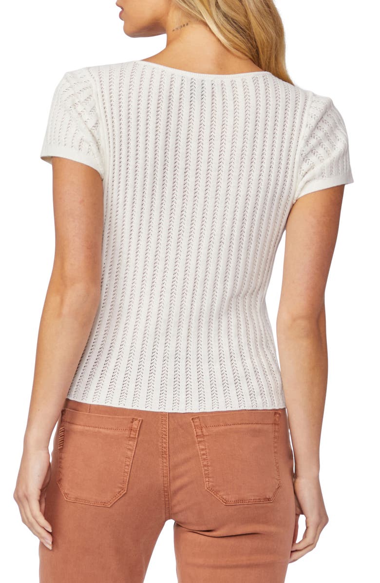 PAIGE Anthy Open Stitch Knit Top, Alternate, color, White