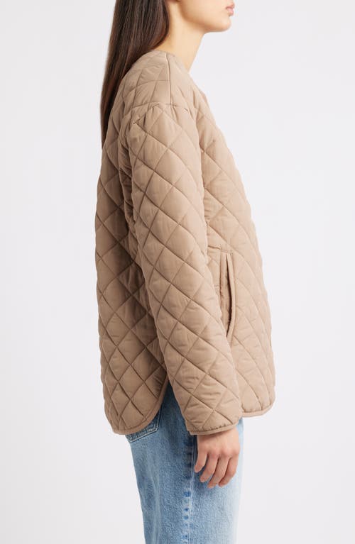 Thread & Supply Quilted Puffer Jacket In Brown