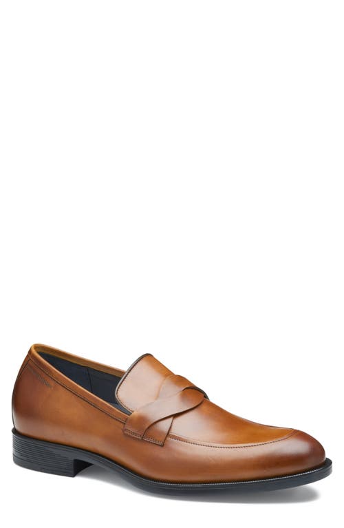 Johnston & Murphy Collection Flynch Braided Strap Loafer In Tan Italian Calfskin