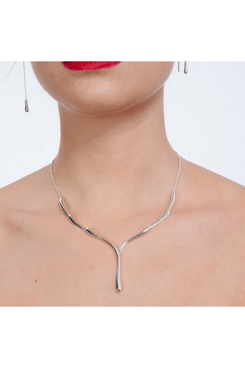 Single Melting Necklace, Alternate, color, Sterling Silver
