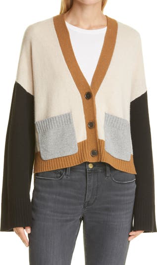 FRAME Colorblock Cashmere Cardigan | Nordstromrack