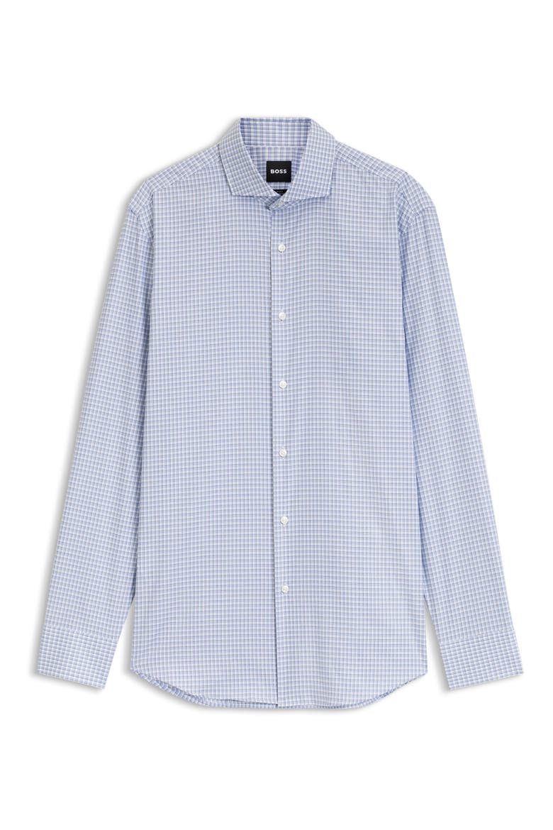 Hank Slim Fit Stretch Check Shirt, Main, color, LIGHT/ PASTEL BLUE