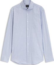 BOSS Hank Slim Fit Stretch Check Shirt