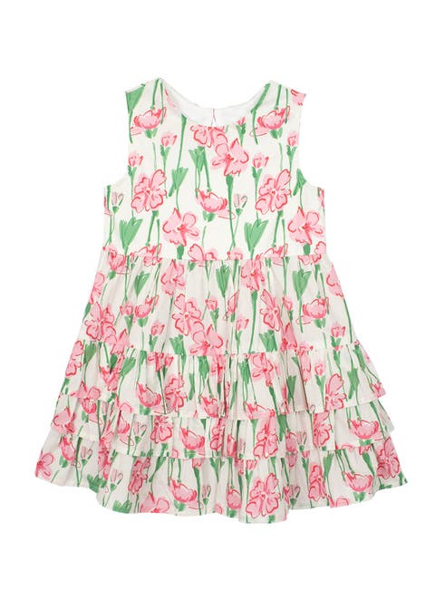 Pink Floral Sleeveless Dress