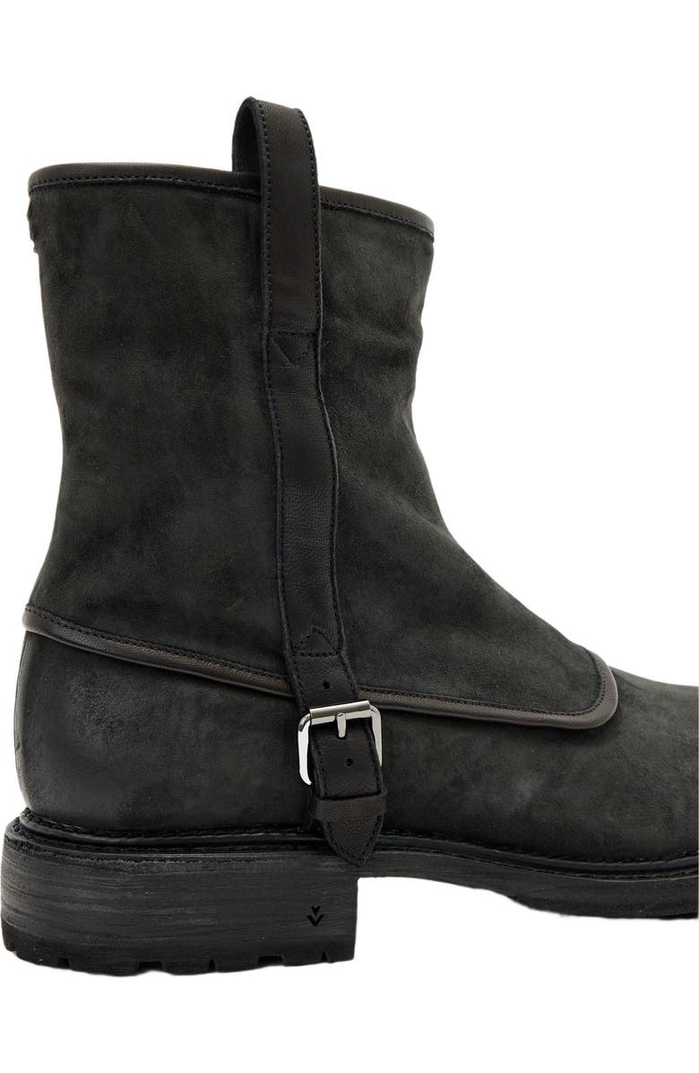 John Varvatos Heritage Genuine Shearling Lined Boot, Alternate, color, Charcoal