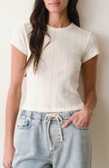 Marine Layer Lexi Pointelle Crewneck T-Shirt