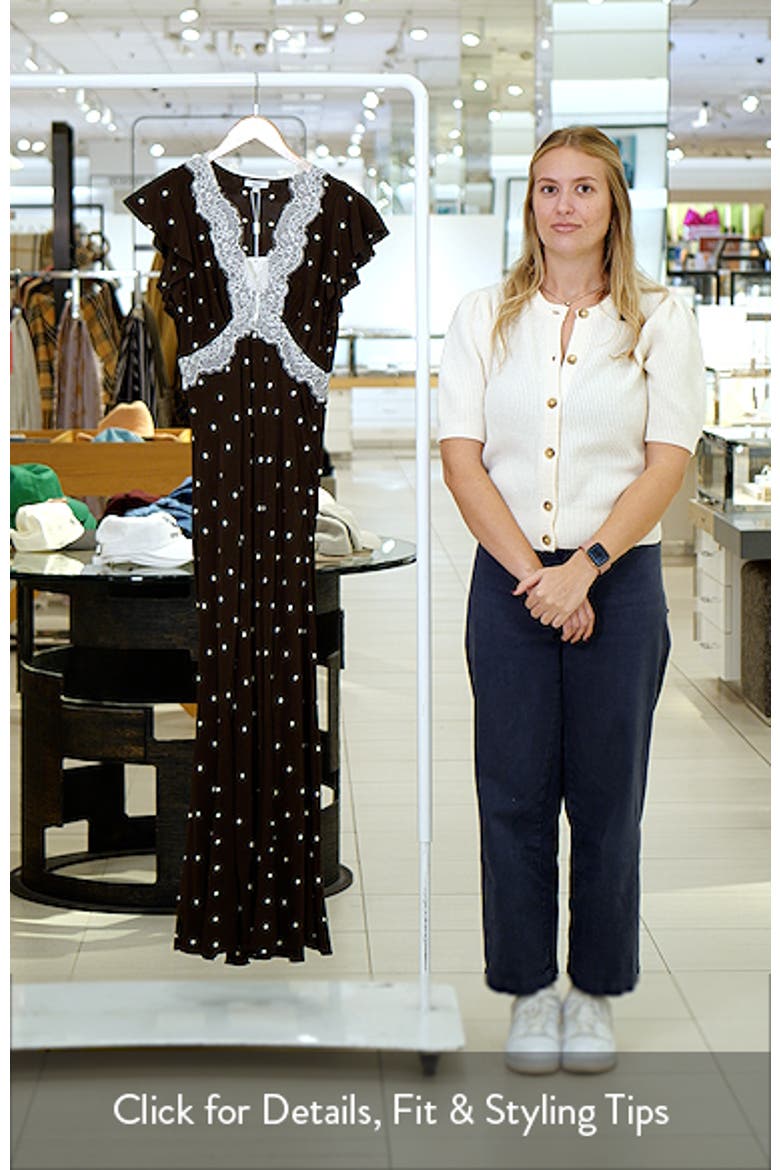 Mattia Lace Trim Polka Dot Maxi Dress video
