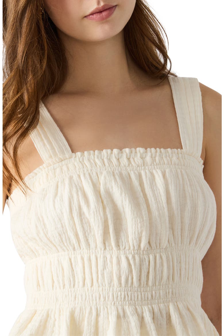 Gabrielle Shirred Peplum Tank, Alternate, color, IVORY