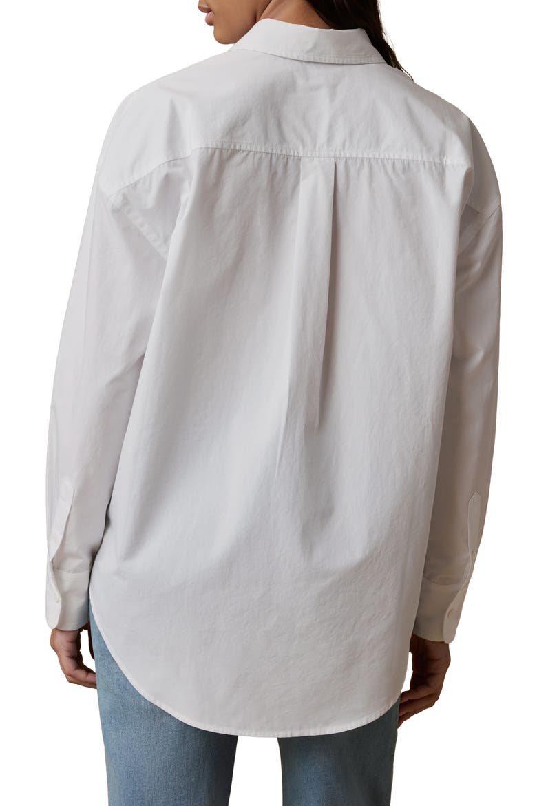Coastal Relaxed Organic Cotton Button-Up Shirt, Alternate, color, WHITE