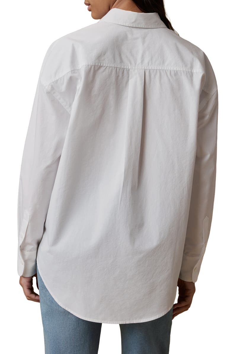 Faherty Coastal Relaxed Organic Cotton Button-Up Shirt, Alternate, color, White